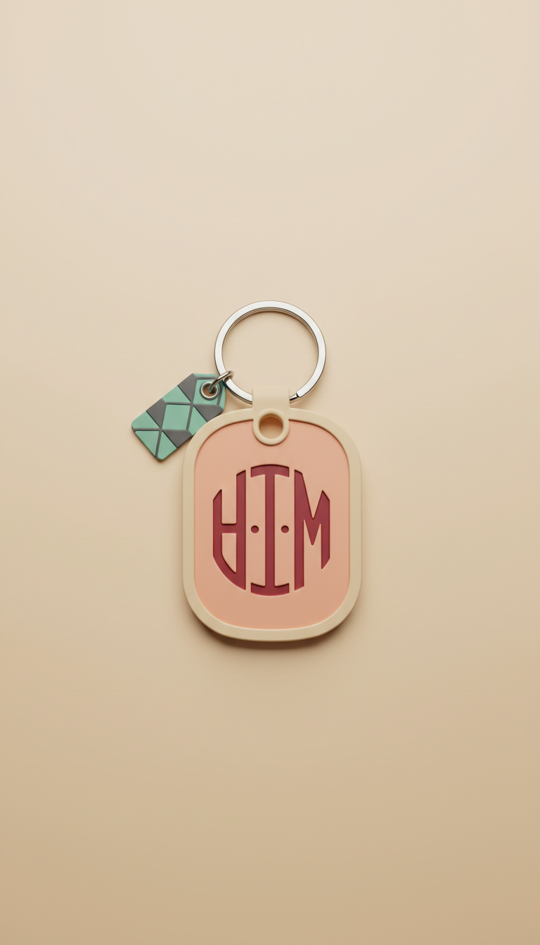Custom Keychain With Personalized Initials